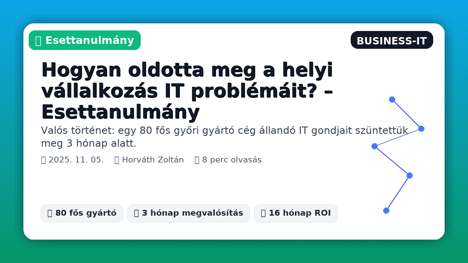IT problémák megoldása helyi vállalkozásban – eset